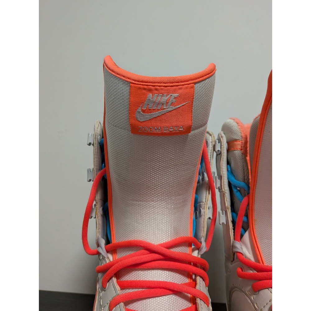 Nike Zoom BAXA Snowboard Boots Womens 6.5 White Coral Blue 407717-100 - Picture 5 of 15